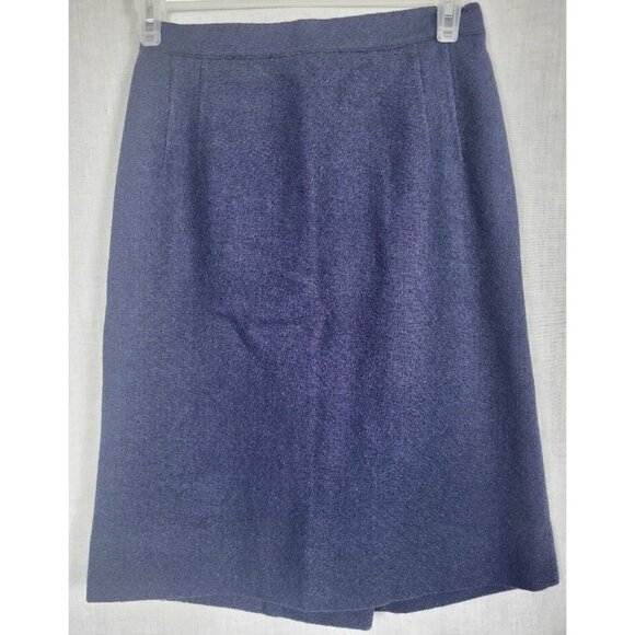 Vtg 60's 70's Purple design Midi / Mini Skirt A-Line Size M/L Polyester Wool? - Picture 1 of 5